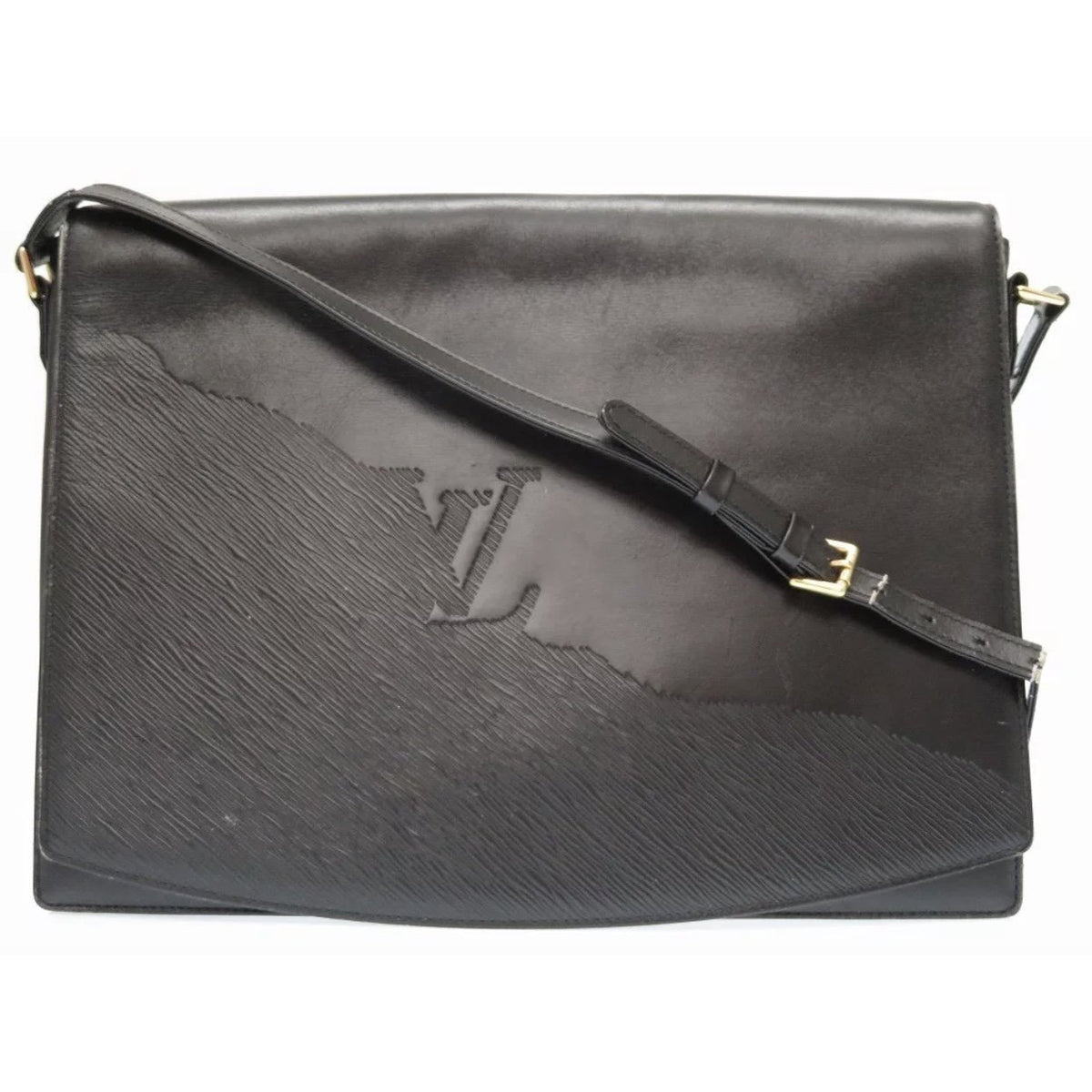 Louis Vuitton Gris/Black Monogram Embossed and Patent Leather