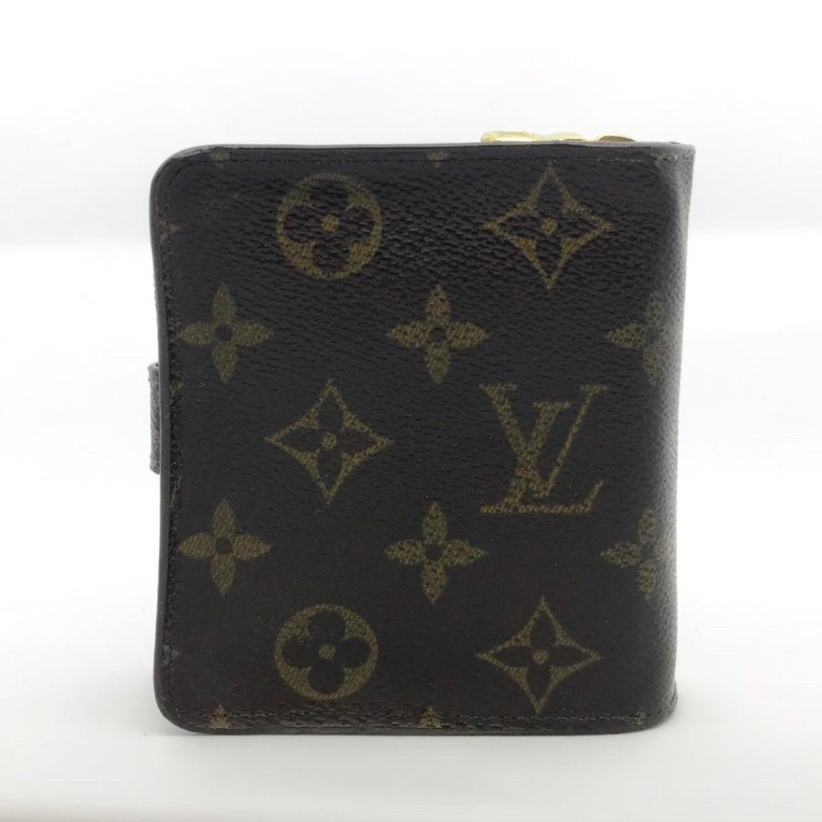 Louis Vuitton Wallet Leather Monogram Vintage Bifold Button Coin Pouch  Authentic