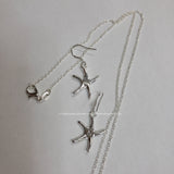 2 Piece Starfish Jewelry Set-Jewelry, Watches, & Sunglasses-Just Gorgeous Studio-silver-JustGorgeousStudio.com
