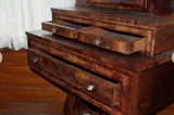 Antique Lyre Mirror Table-Art & Antiques-Just Gorgeous Studio-Brown-JustGorgeousStudio.com