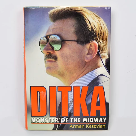 Autographed Mike Ditka Book-Sports Memorabilia-Just Gorgeous Studio-Orange/White/navy/blue-JustGorgeousStudio.com