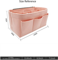 Bag Organizer Shaper-Bags-Just Gorgeous Studio-Pink-Large: 13.4" x 7.1" x 6.7"-JustGorgeousStudio.com