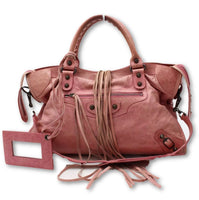 Balenciaga City Motorcycle Bag Framboise Red-Pink-Bags-Balenciaga-Framboise Red/Pink-JustGorgeousStudio.com