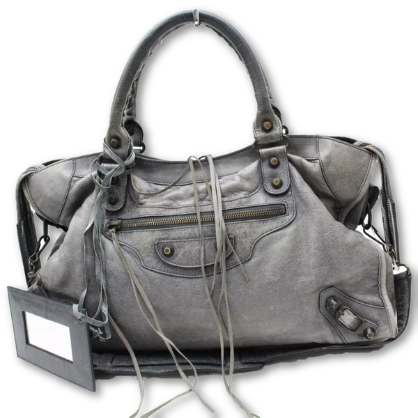 Balenciaga City Motorcycle Bag Grey - Guaranteed Authenticity – Just Gorgeous Studio Authentic Bags Only