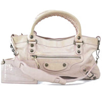 Balenciaga First Classique Motorcycle Le Dix Lariat Pink Leather Shoulder Bag-Bags-Balenciaga-Pink-JustGorgeousStudio.com