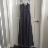 Bill Levkoff Formal Gown-Clothing, Shoes & Accessories-Bill Levkoff-Pewter-5, 10-JustGorgeousStudio.com