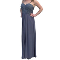 Bill Levkoff Formal Gown-Clothing, Shoes & Accessories-Bill Levkoff-Pewter-5, 10-JustGorgeousStudio.com