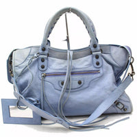 Blue Balenciaga City Motorcycle Bag-Bags-Balenciaga-Blue-JustGorgeousStudio.com