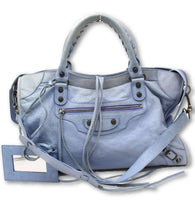 Blue Balenciaga City Motorcycle Bag-Bags-Balenciaga-Blue-JustGorgeousStudio.com