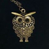 Boho Owl Pendant Necklace Silver or Gold-Jewelry, Watches, & Sunglasses-Just Gorgeous Studio-gold tone-JustGorgeousStudio.com