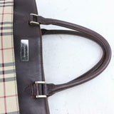 Burberry Check Tote Bag-Bags-Burberry-Black/Tan-JustGorgeousStudio.com
