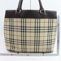 Burberry Check Tote Bag-Bags-Burberry-Black/Tan-JustGorgeousStudio.com