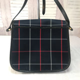 Burberry Navy Check Flap Bag-Bags-Burberry-Navy/Red/White/Black/Gold-JustGorgeousStudio.com
