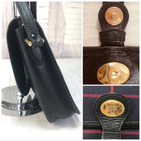 Burberry Navy Check Flap Bag-Bags-Burberry-Navy/Red/White/Black/Gold-JustGorgeousStudio.com