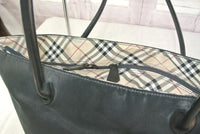 Burberry Nova Check Tote Bag-Bags-Burberry-Black/Tan-JustGorgeousStudio.com
