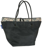 Burberry Nova Check Tote Bag-Bags-Burberry-Black/Tan-JustGorgeousStudio.com