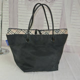 Burberry Nova Check Tote Bag-Bags-Burberry-Black/Tan-JustGorgeousStudio.com