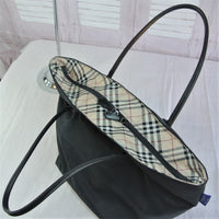 Burberry Nova Check Tote Bag-Bags-Burberry-Black/Tan-JustGorgeousStudio.com