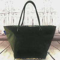 Burberry Nova Check Tote Bag-Bags-Burberry-Black/Tan-JustGorgeousStudio.com