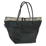Burberry Nova Check Tote Bag-Bags-Burberry-Black/Tan-JustGorgeousStudio.com
