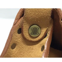 Celine Shoulder Saddle Bag-Bags-Celine-Beige/Tan/Gold-JustGorgeousStudio.com