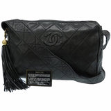 Chanel Black CC Logo Quilted Shoulder Bag-Bags-Chanel-Black-JustGorgeousStudio.com