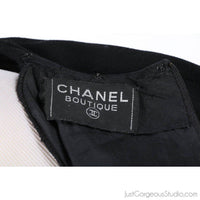 Chanel Boutique Dress-Clothing, Shoes & Accessories-Chanel-Black/white-M/L-JustGorgeousStudio.com