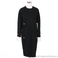 Chanel Boutique Dress-Clothing, Shoes & Accessories-Chanel-Black/white-M/L-JustGorgeousStudio.com
