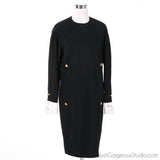 Chanel Boutique Dress-Clothing, Shoes & Accessories-Chanel-Black/white-M/L-JustGorgeousStudio.com