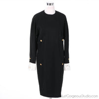 Chanel Boutique Dress-Clothing, Shoes & Accessories-Chanel-Black/white-M/L-JustGorgeousStudio.com