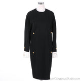 Chanel Boutique Dress-Clothing, Shoes & Accessories-Chanel-Black/white-M/L-JustGorgeousStudio.com