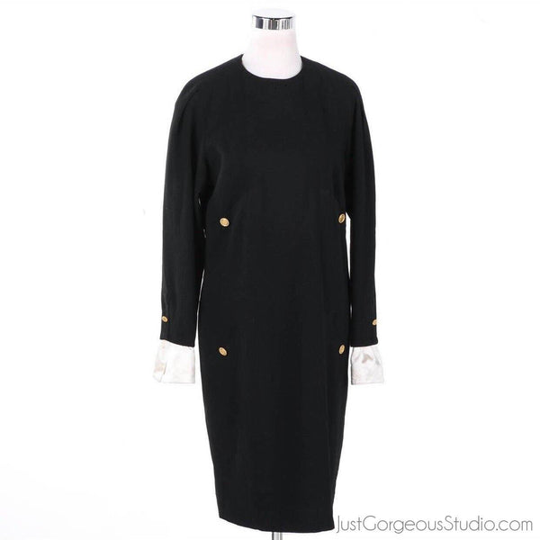 Chanel Boutique Dress-Clothing, Shoes & Accessories-Chanel-Black/white-M/L-JustGorgeousStudio.com