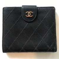 Chanel CC Quilted Bifold Wallet-Wallets & Clutches-Chanel-Black-JustGorgeousStudio.com