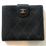 Chanel CC Quilted Bifold Wallet-Wallets & Clutches-Chanel-Black-JustGorgeousStudio.com