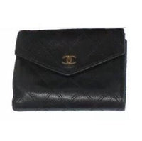 Chanel CC Quilted Bifold Wallet-Wallets & Clutches-Chanel-Black-JustGorgeousStudio.com