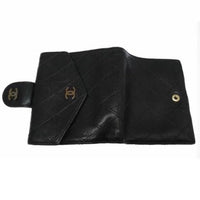 Chanel CC Quilted Bifold Wallet-Wallets & Clutches-Chanel-Black-JustGorgeousStudio.com