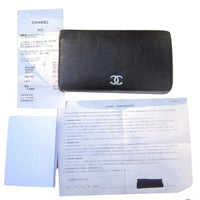 Chanel Camélia Bifold Long Wallet + Original Receipt-Wallets & Clutches-Chanel-Black-JustGorgeousStudio.com