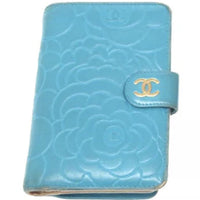 Chanel Camélia Bifold Wallet-Wallets & Clutches-Chanel-Turquoise-JustGorgeousStudio.com