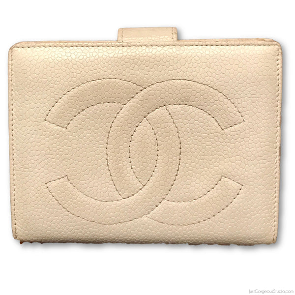 Chanel CC Monogram French Kisslock Wallet