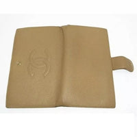 Chanel Caviar CC Logo Long Wallet-Wallets & Clutches-Chanel-Tan/Beige-JustGorgeousStudio.com