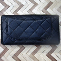 Chanel Classic Quilted Long Flap Wallet-Wallets & Clutches-Chanel-Black-JustGorgeousStudio.com
