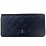 Chanel Classic Quilted Long Flap Wallet-Wallets & Clutches-Chanel-Black-JustGorgeousStudio.com