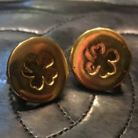 Chanel Clover Earrings-Jewelry, Watches, & Sunglasses-Chanel-Gold Tone-JustGorgeousStudio.com