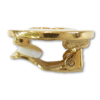 Chanel Clover Earrings-Jewelry, Watches, & Sunglasses-Chanel-Gold Tone-JustGorgeousStudio.com