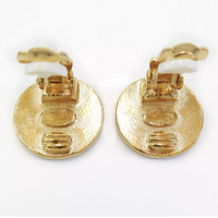 Chanel Clover Earrings-Jewelry, Watches, & Sunglasses-Chanel-Gold Tone-JustGorgeousStudio.com