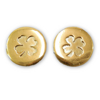 Chanel Clover Earrings-Jewelry, Watches, & Sunglasses-Chanel-Gold Tone-JustGorgeousStudio.com