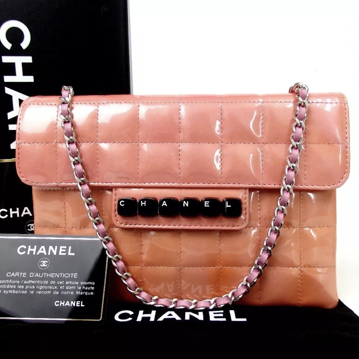 Chanel Pink Soft Caviar Chocolate Bar Boston Bag Q6B39HCAPB001