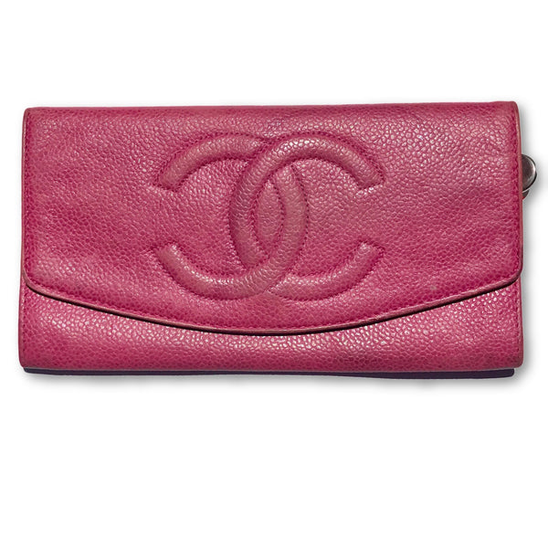 Chanel Pink Quilted Caviar Leather CC Zip Coin Purse Chanel | The Luxury  Closet