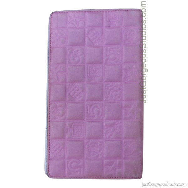 chanel purple wallet