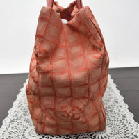 Chanel Large CC Travel Tote: Rare Red and Tan Color-Bags-Chanel-Red-JustGorgeousStudio.com